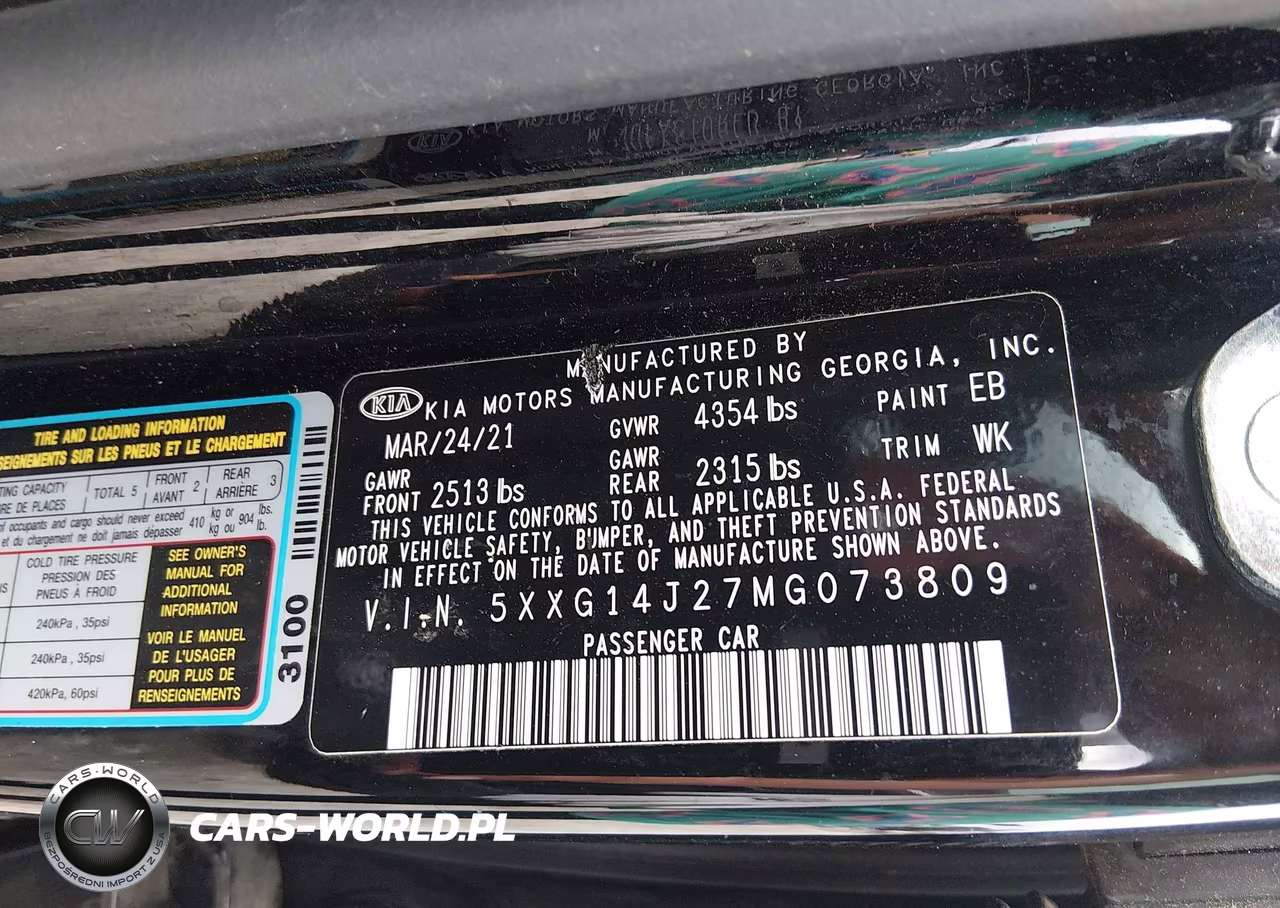 2021 Kia K5 Lxs VIN:5XXG14J27MG073809 - 9