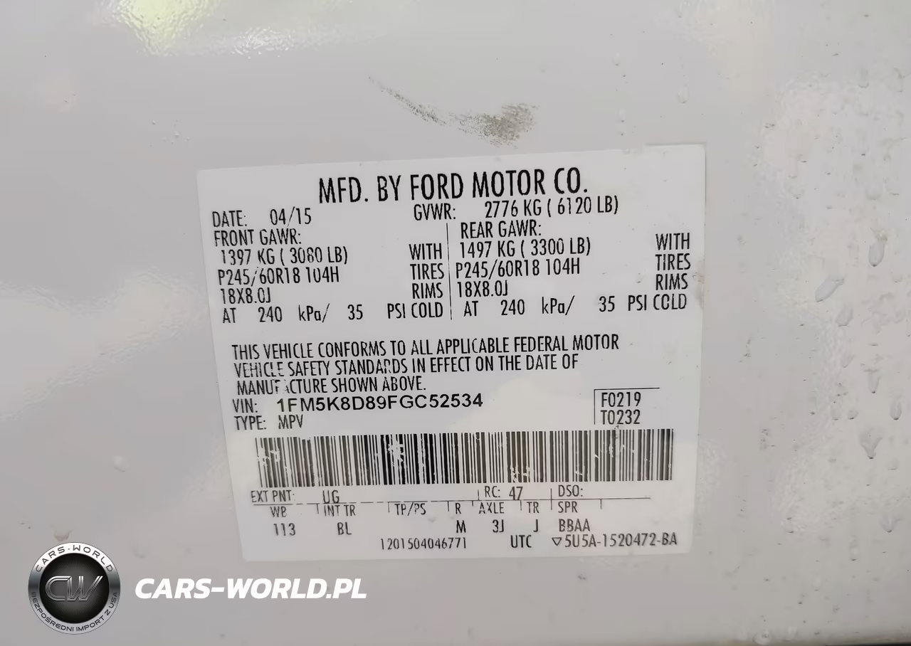 2015 Ford Explorer Xlt VIN:1FM5K8D89FGC52534 - 9