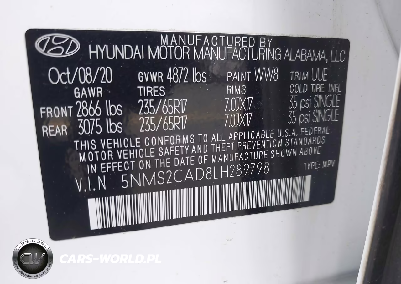 2020 Hyundai Santa Fe Se VIN:5NMS2CAD8LH289798 - 9