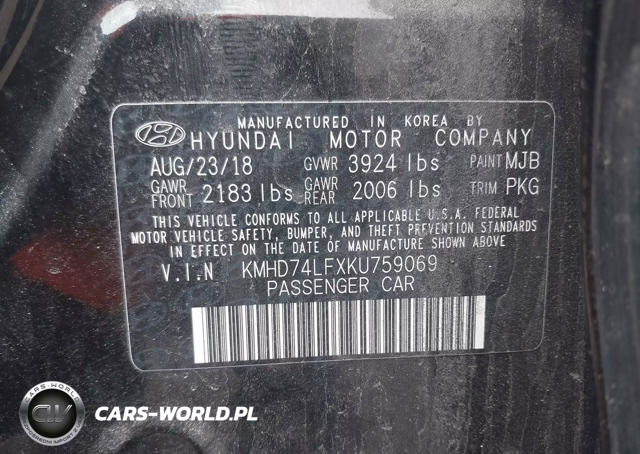 2019 Hyundai Elantra Se VIN:KMHD74LFXKU759069 - 9