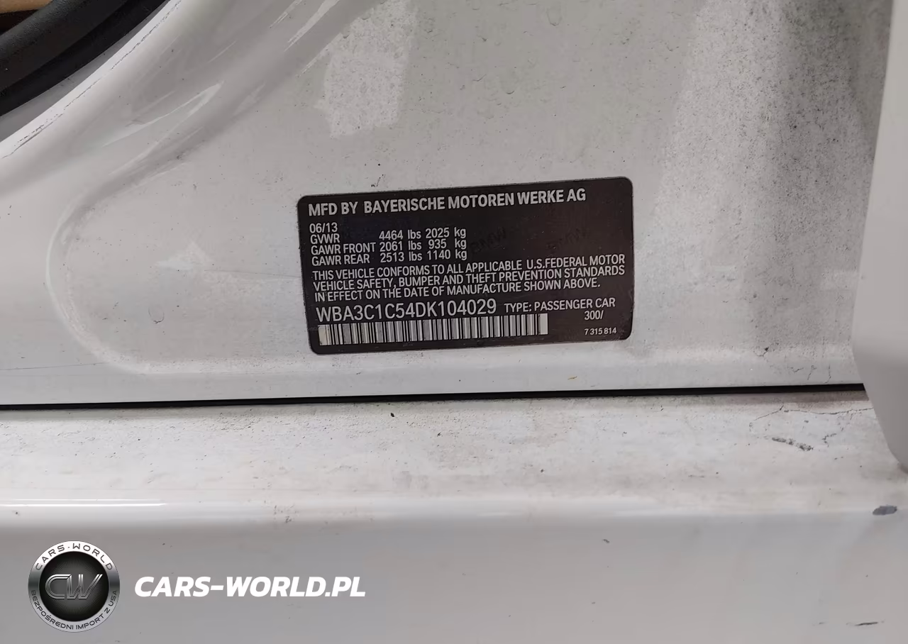 2013 BMW 328I VIN:WBA3C1C54DK104029 - 9