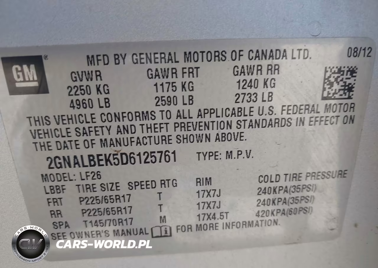 2013 Chevrolet Equinox Ls VIN:2GNALBEK5D6125761 - 9