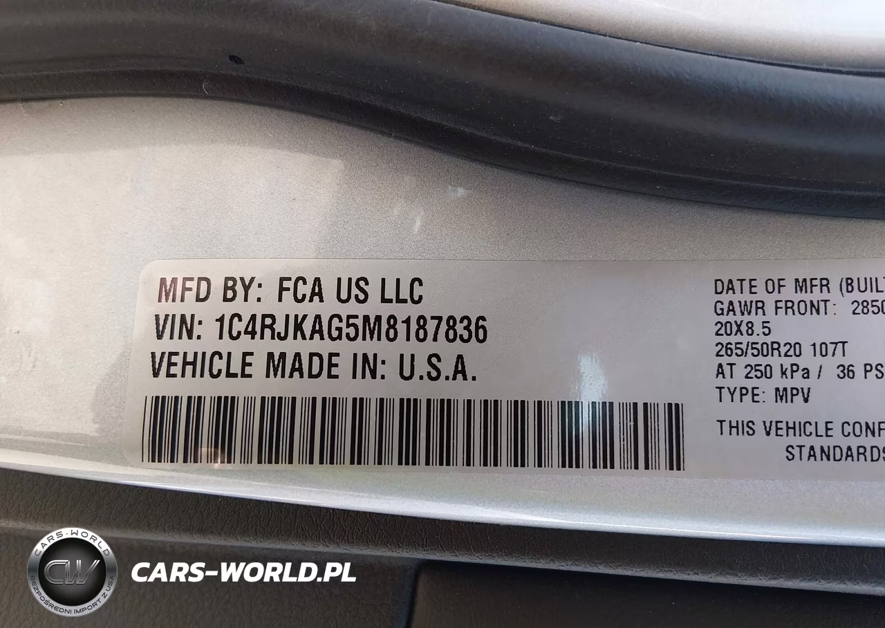 2021 Jeep Grand Cherokee L Altitude 4X4 VIN:1C4RJKAG5M8187836 - 9