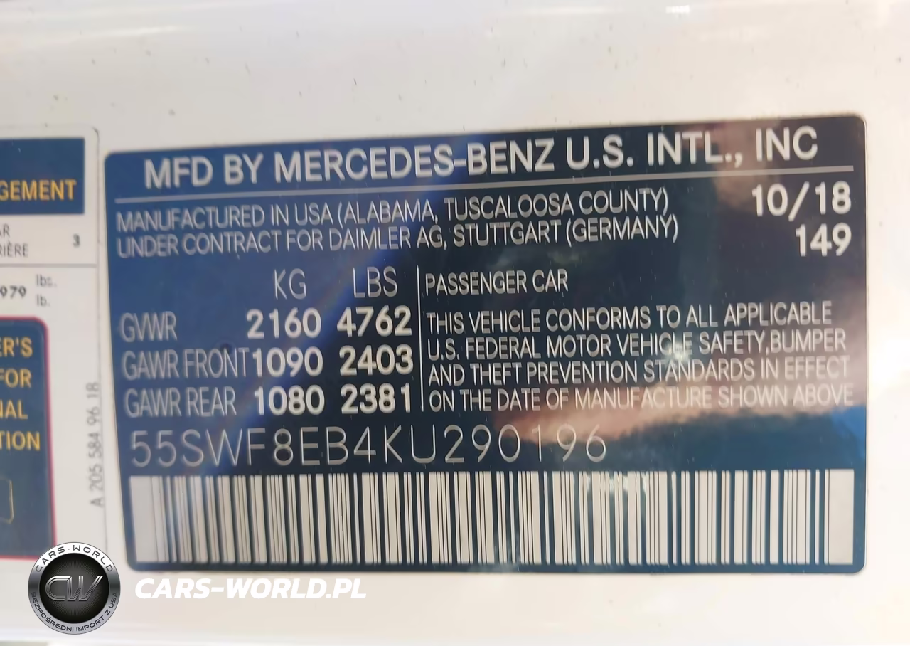 2019 Mercedes-Benz C 300 4Matic VIN:55SWF8EB4KU290196 - 9