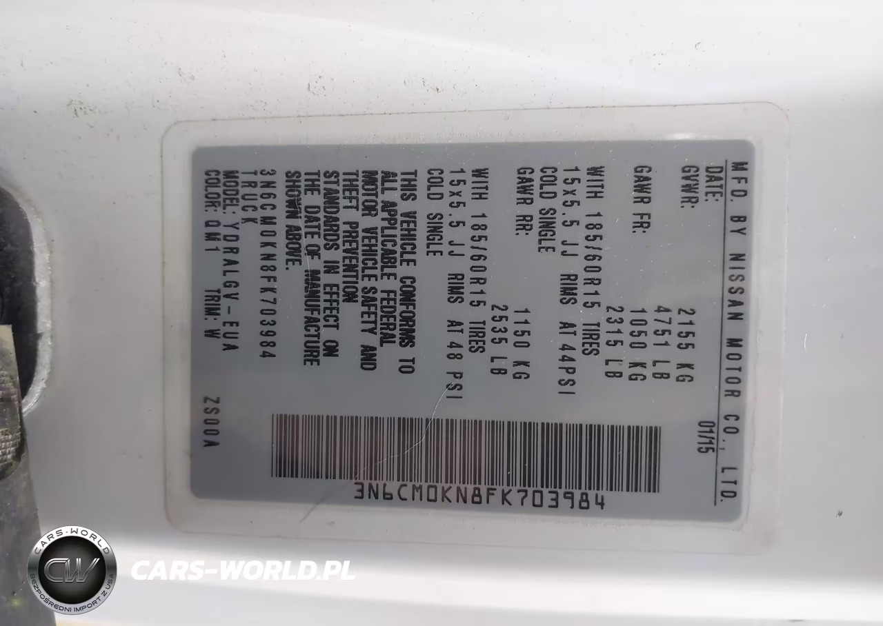 2015 Nissan Nv200 Sv VIN:3N6CM0KN8FK703984 - 9