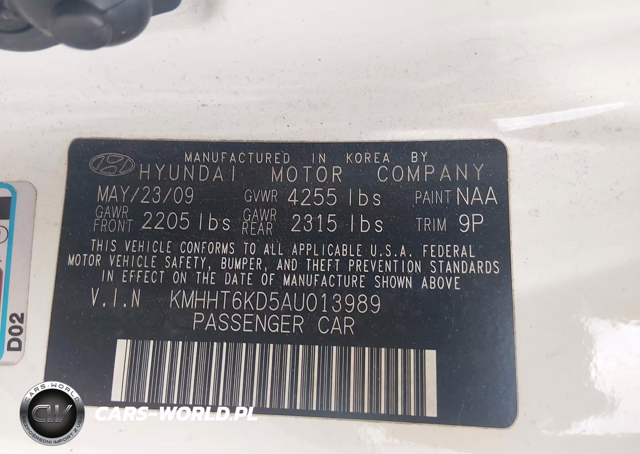 2010 Hyundai Genesis 2.0T VIN:KMHHT6KD5AU013989 - 9
