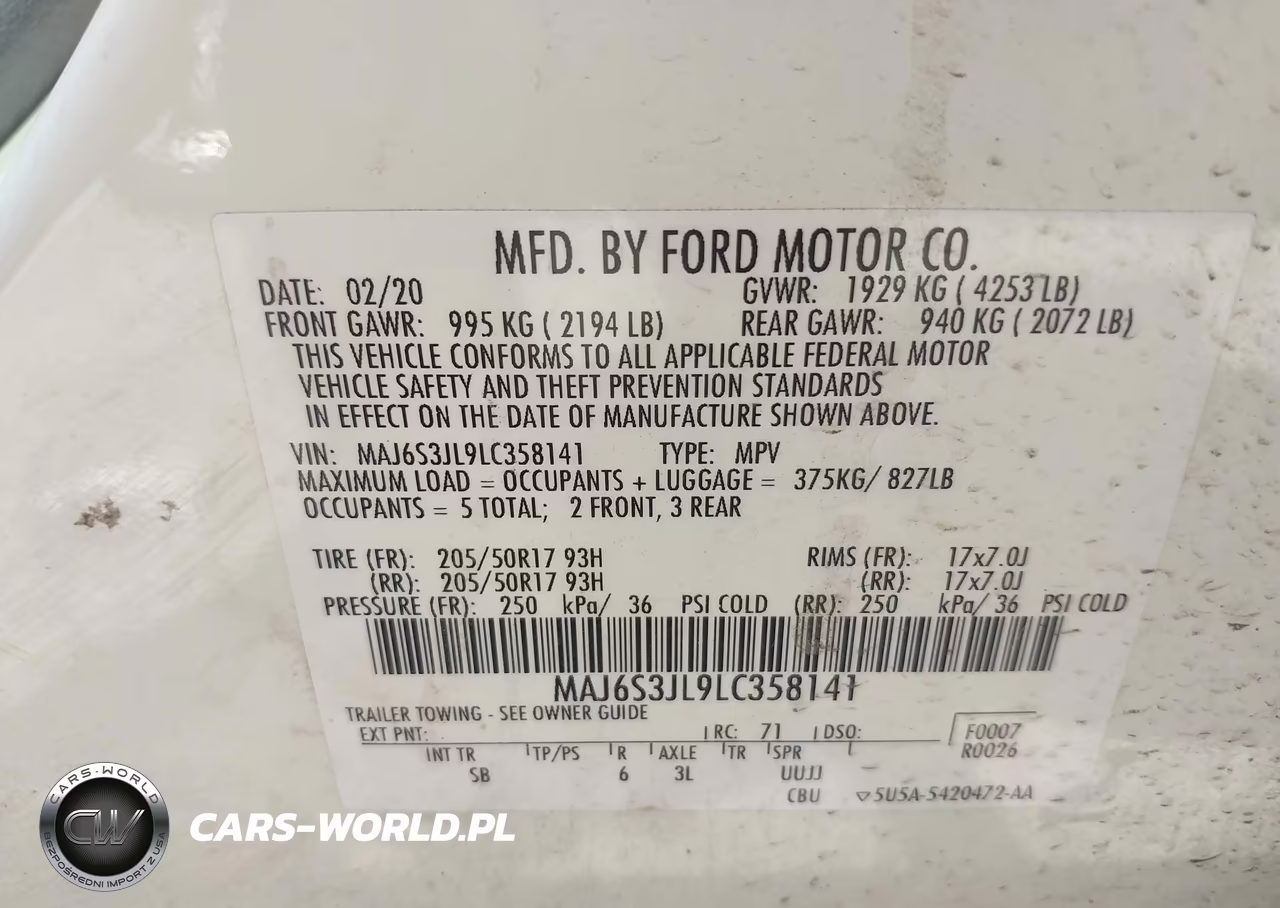 2020 Ford Ecosport Ses VIN:MAJ6S3JL9LC358141 - 9