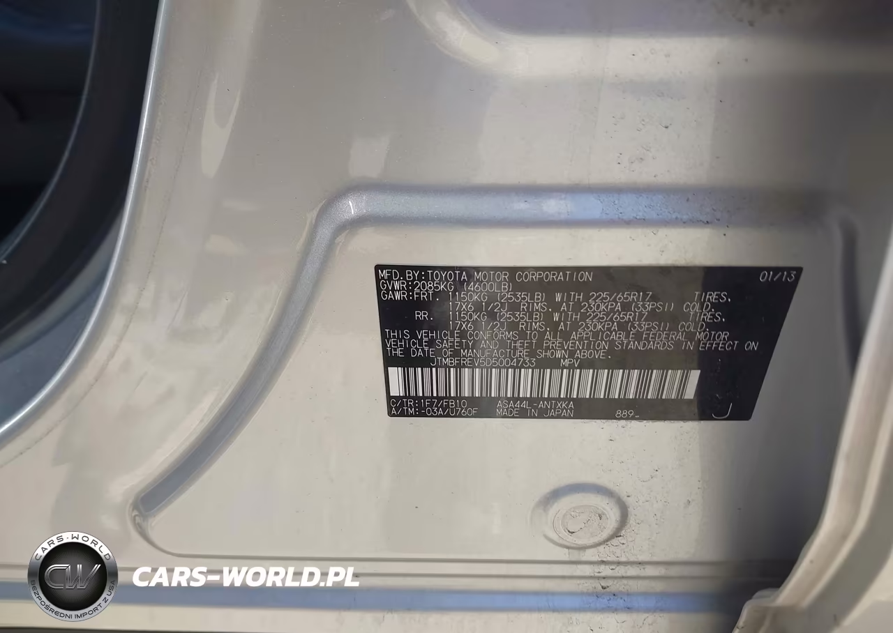 2013 Toyota Rav4 Le VIN:JTMBFREV5D5004733 - 9