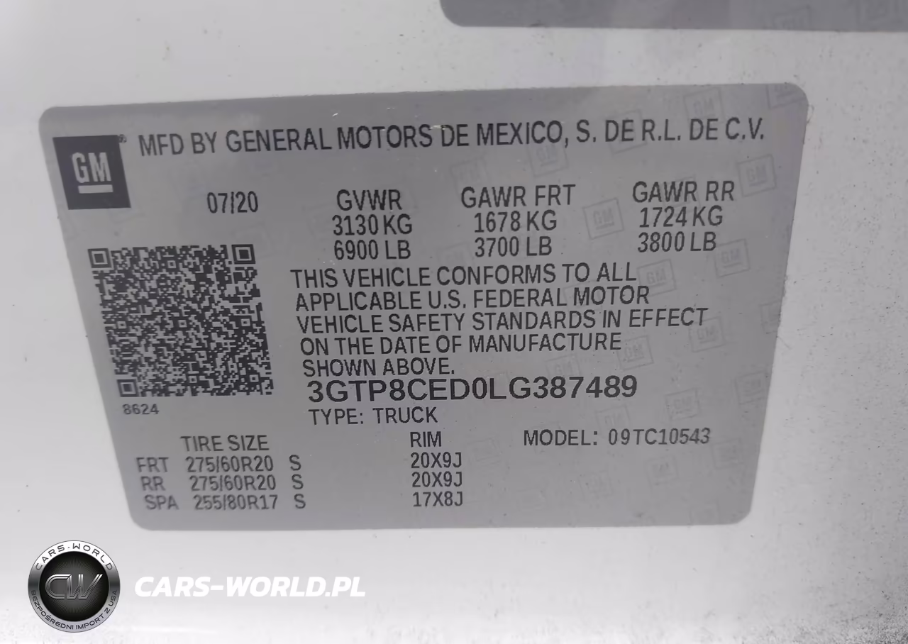 2020 GMC Sierra 1500 2Wd Short Box Elevation VIN:3GTP8CED0LG387489 - 9