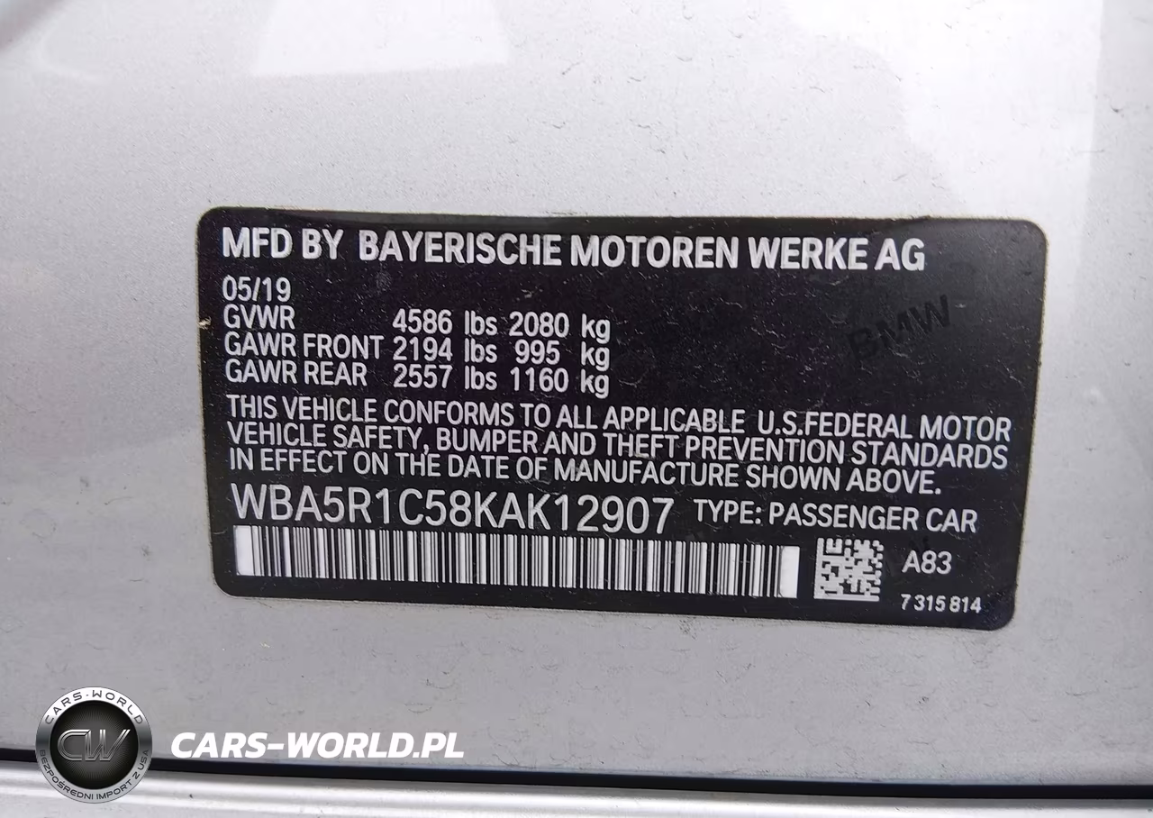 2019 BMW 330I VIN:WBA5R1C58KAK12907 - 9
