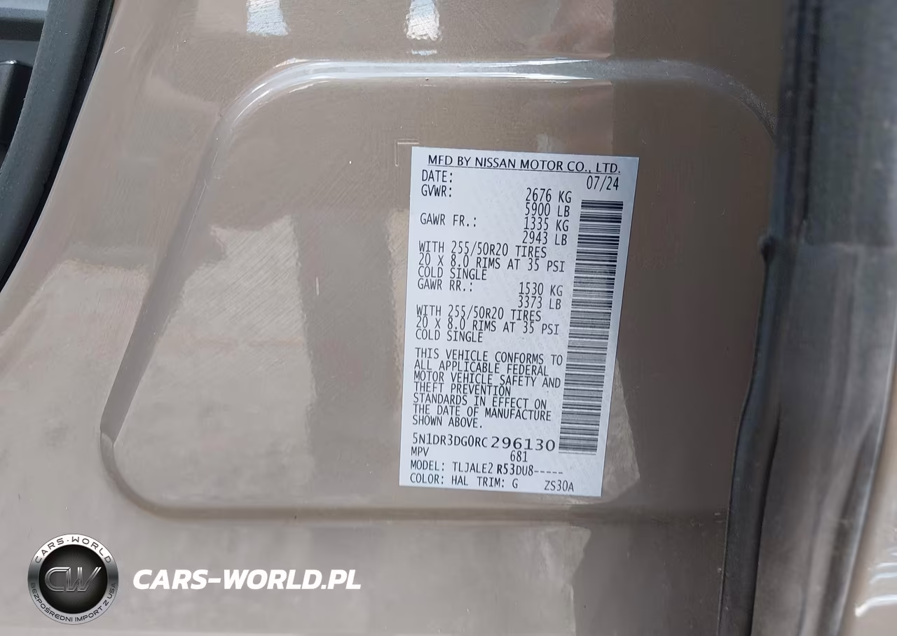 2024 Nissan Pathfinder Platinum Fwd VIN:5N1DR3DG0RC296130 - 9