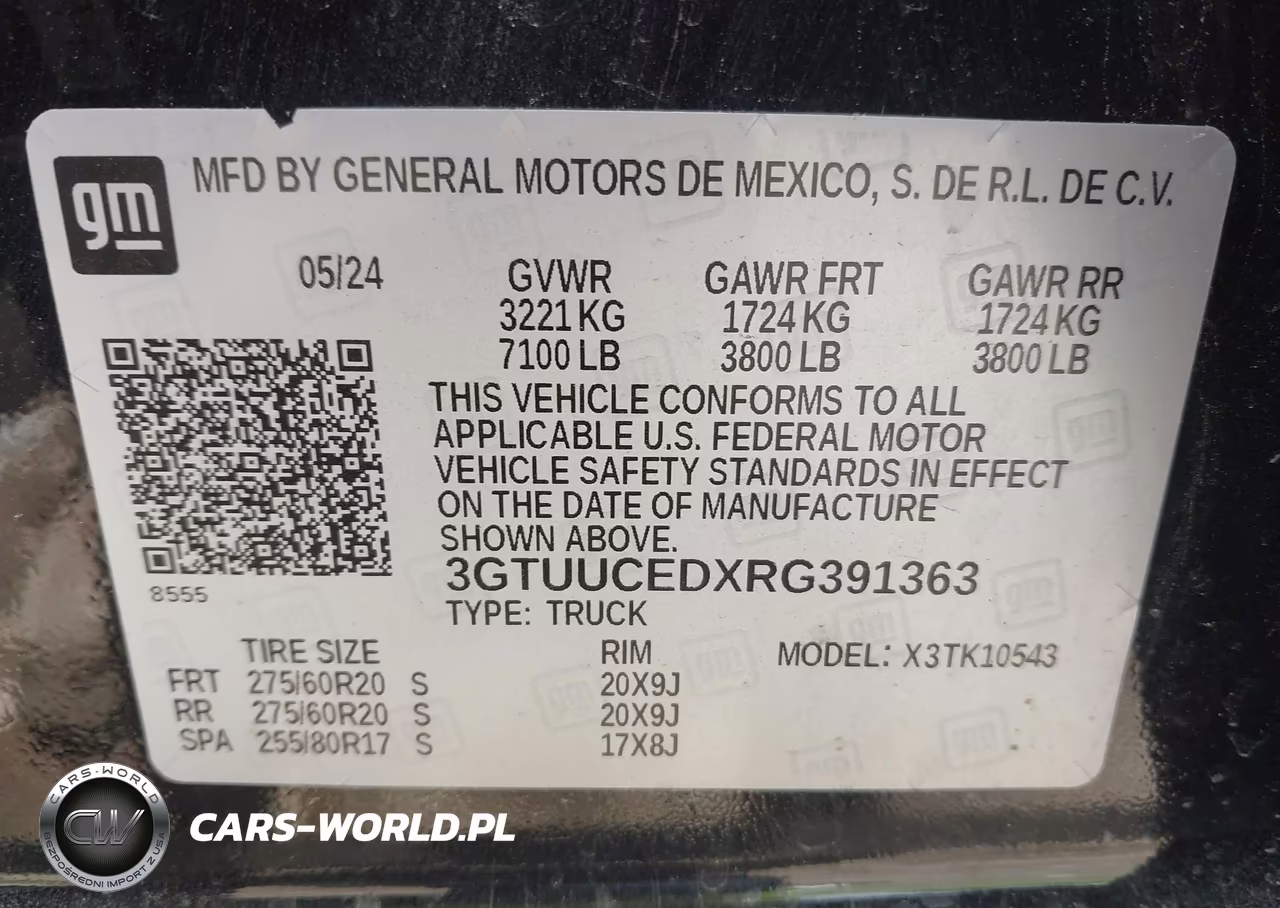 2024 GMC Sierra 1500 4Wd Short Box Elevation With 3Sb VIN:3GTUUCEDXRG391363 - 9