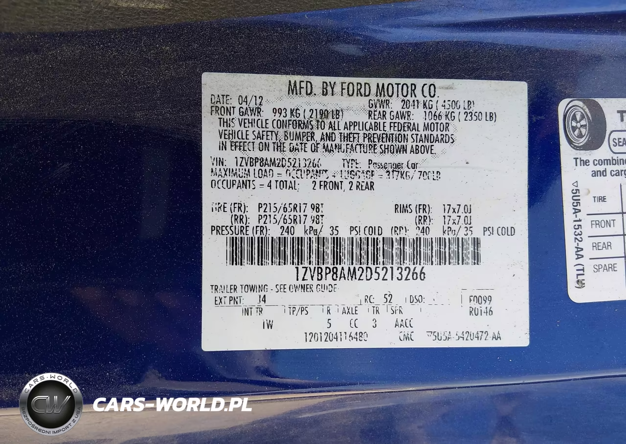 2013 Ford Mustang V6 VIN:1ZVBP8AM2D5213266 - 8