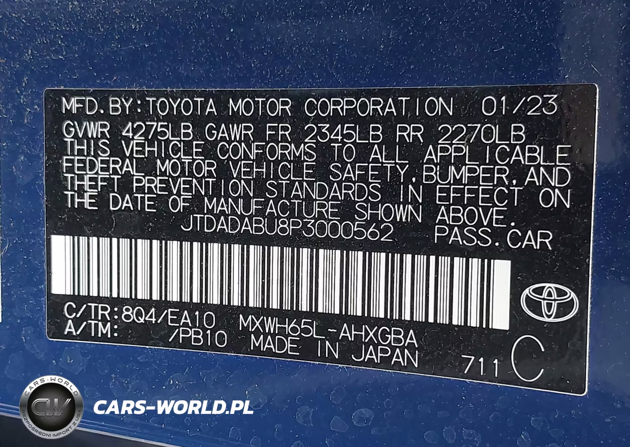2023 Toyota Prius Xle Awd-E VIN:JTDADABU8P3000562 - 9