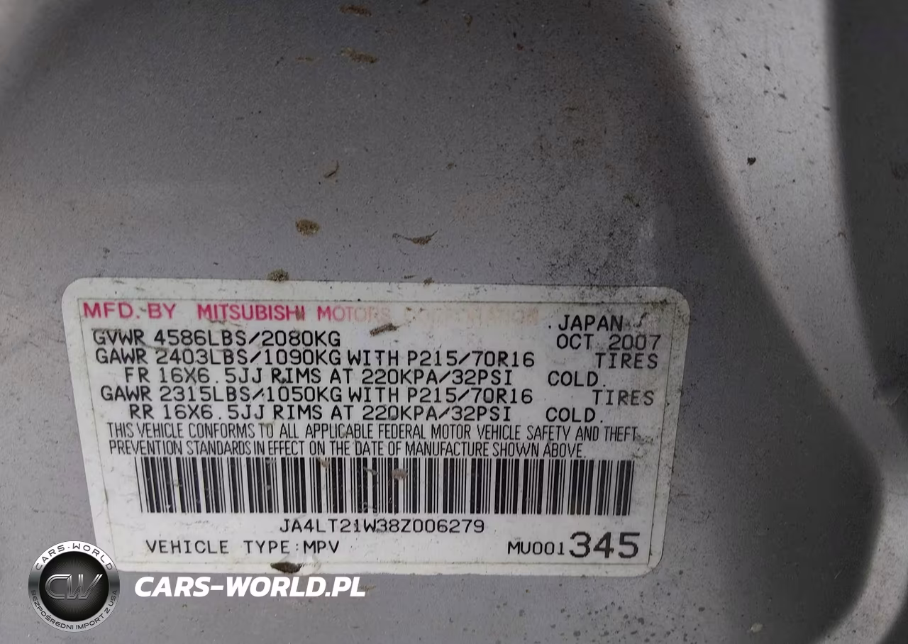 2008 Mitsubishi Outlander Es VIN:JA4LT21W38Z006279 - 9