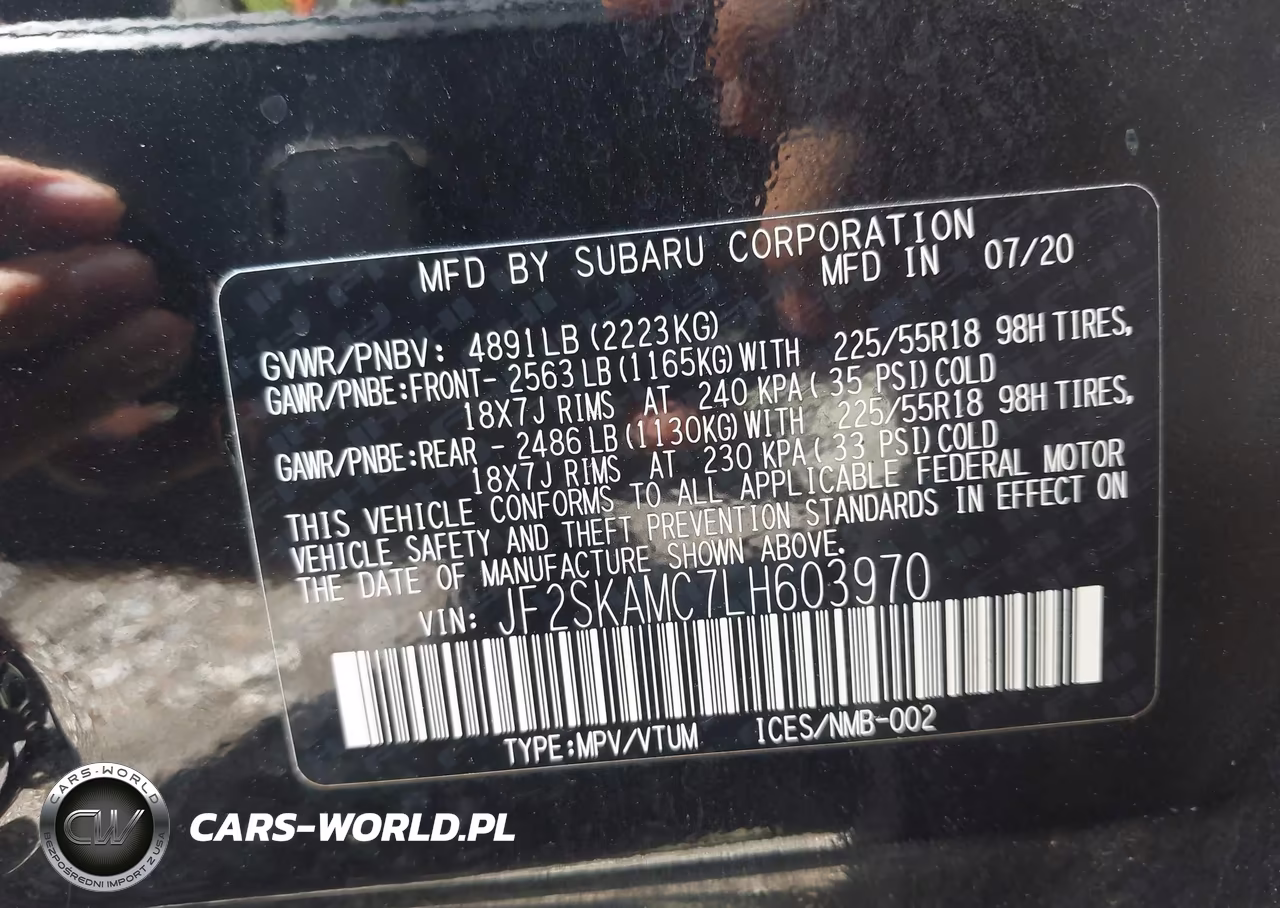 2020 Subaru Forester Sport VIN:JF2SKAMC7LH603970 - 9