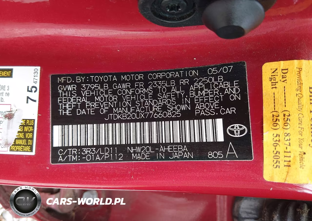 2007 Toyota Prius VIN:JTDKB20UX77660825 - 9
