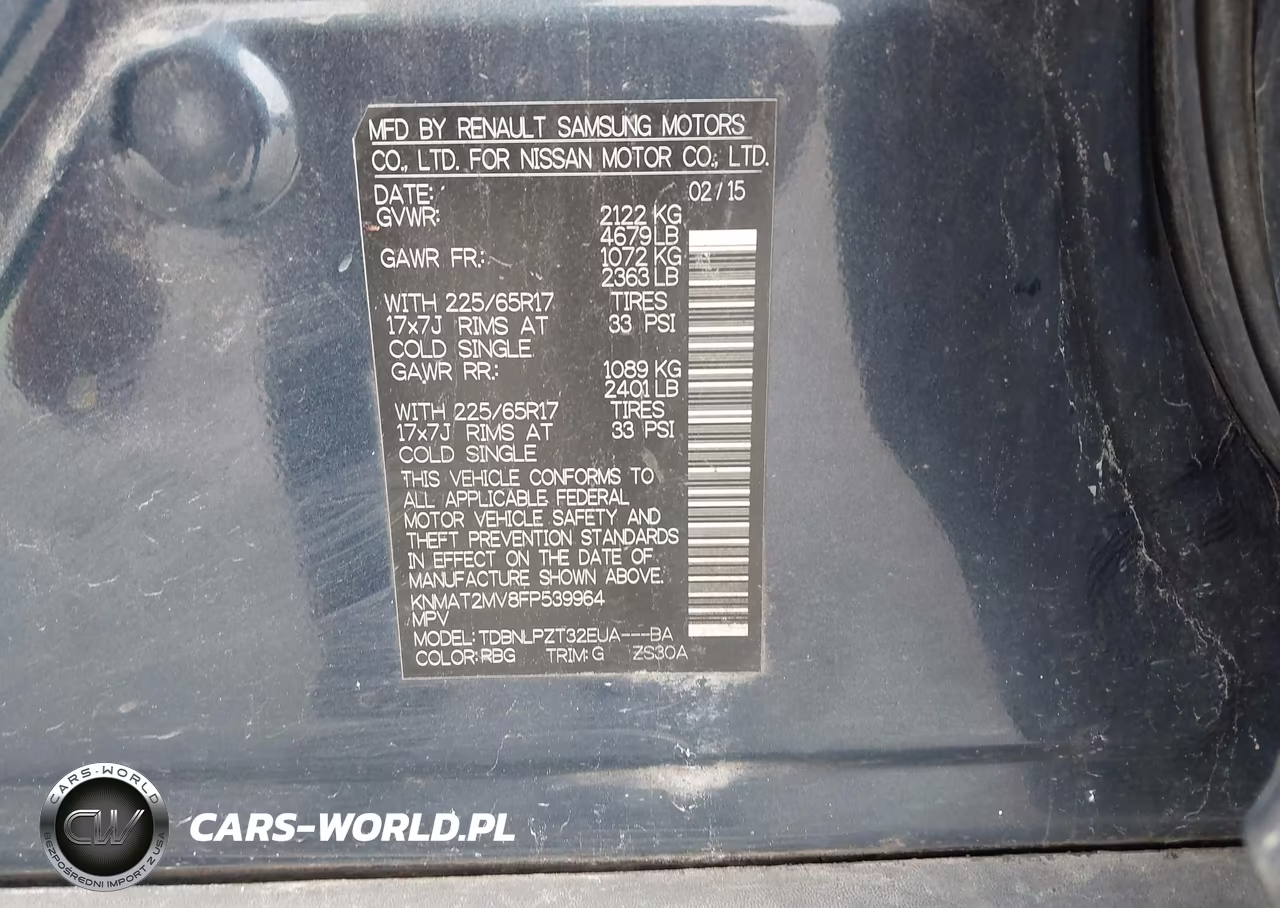 2015 Nissan Rogue S VIN:KNMAT2MV8FP539964 - 9