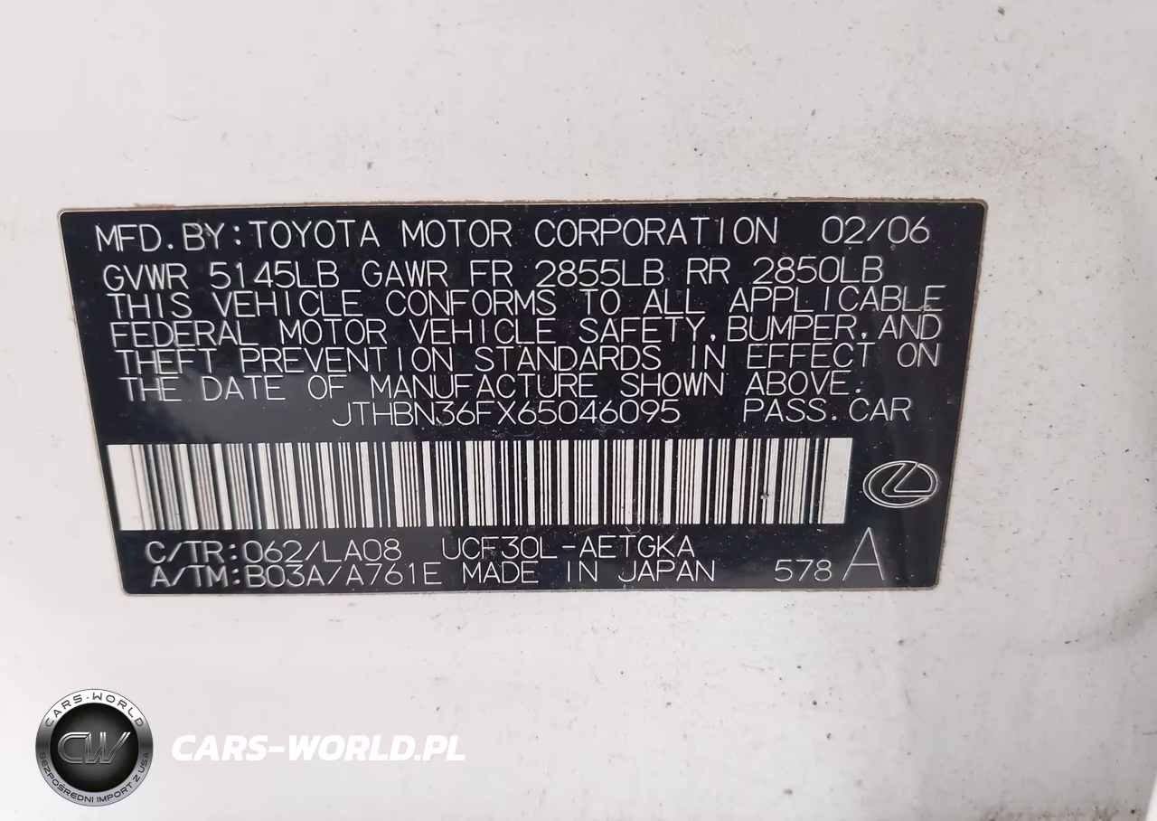 2006 Lexus Ls 430 VIN:JTHBN36FX65046095 - 9
