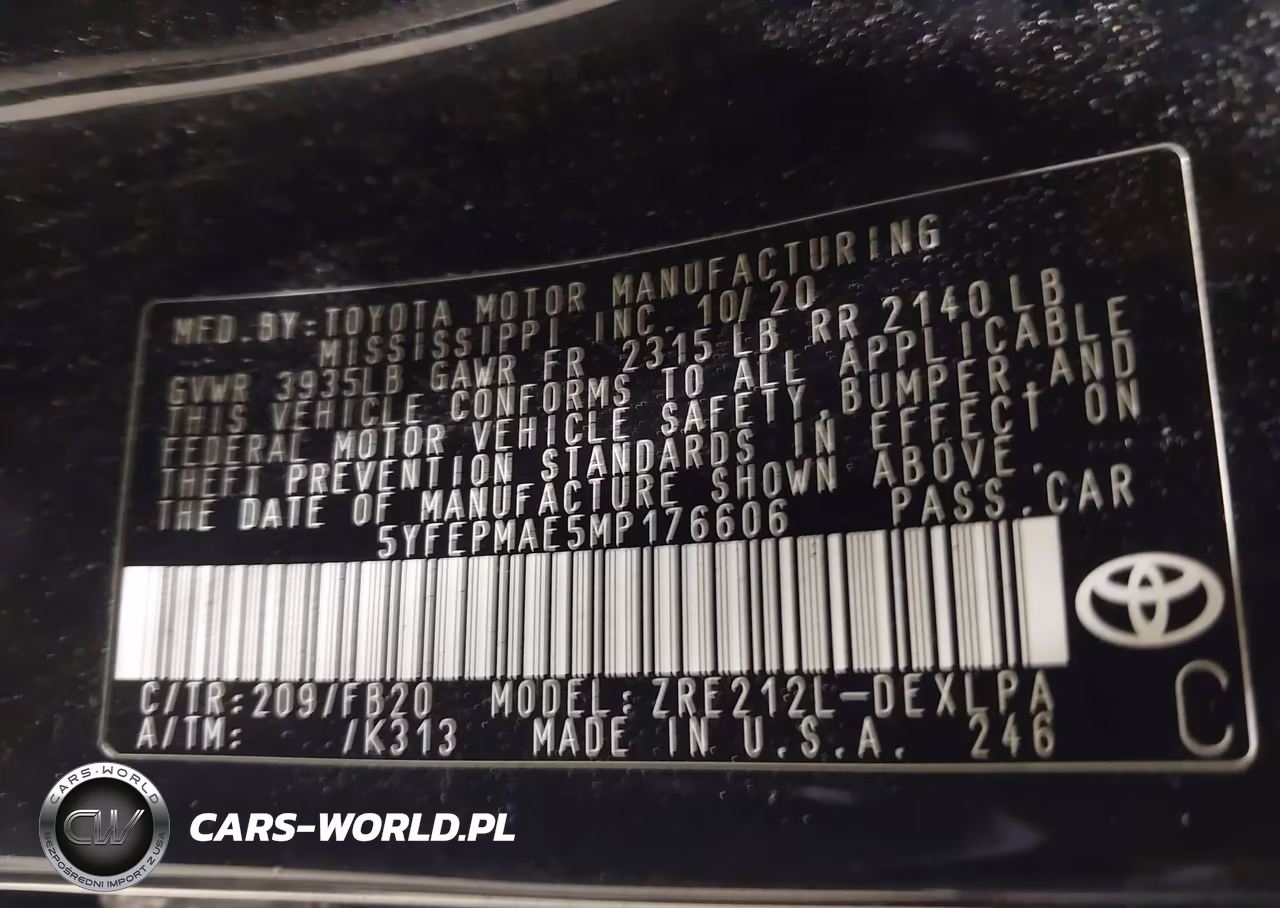 2021 Toyota Corolla Le VIN:5YFEPMAE5MP176606 - 9