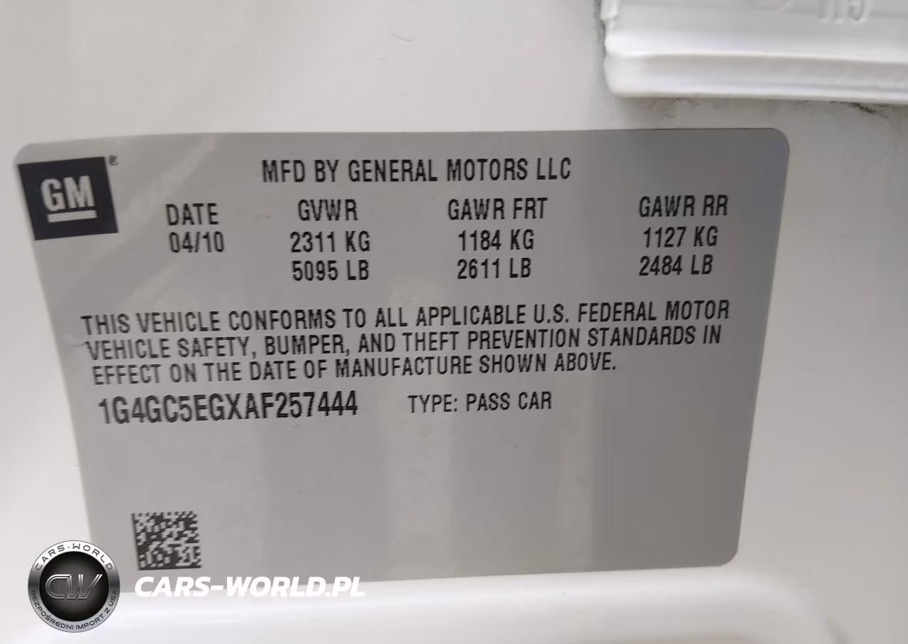 2010 Buick Lacrosse Cxl VIN:1G4GC5EGXAF257444 - 9