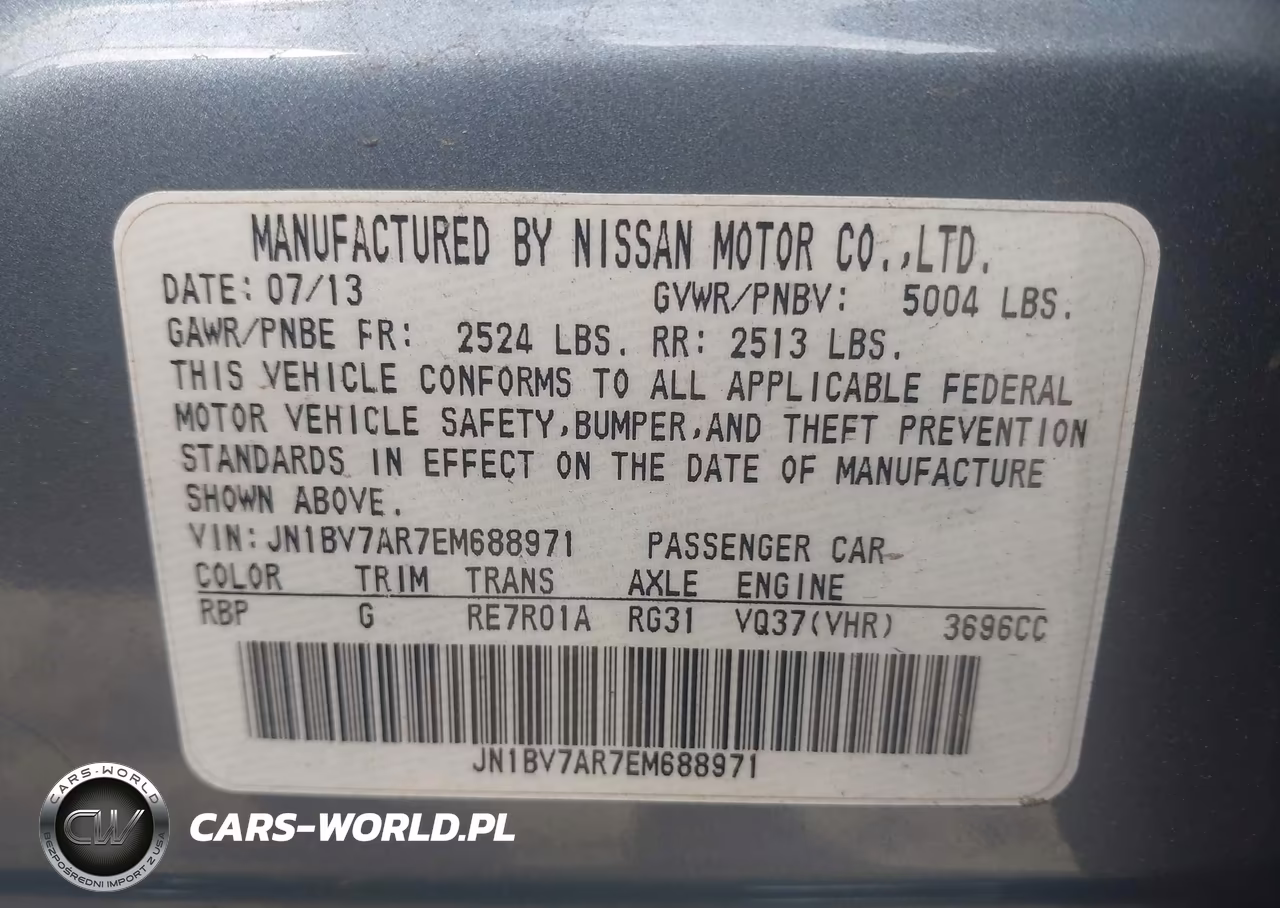 2014 Infiniti Q50 Premium VIN:JN1BV7AR7EM688971 - 9