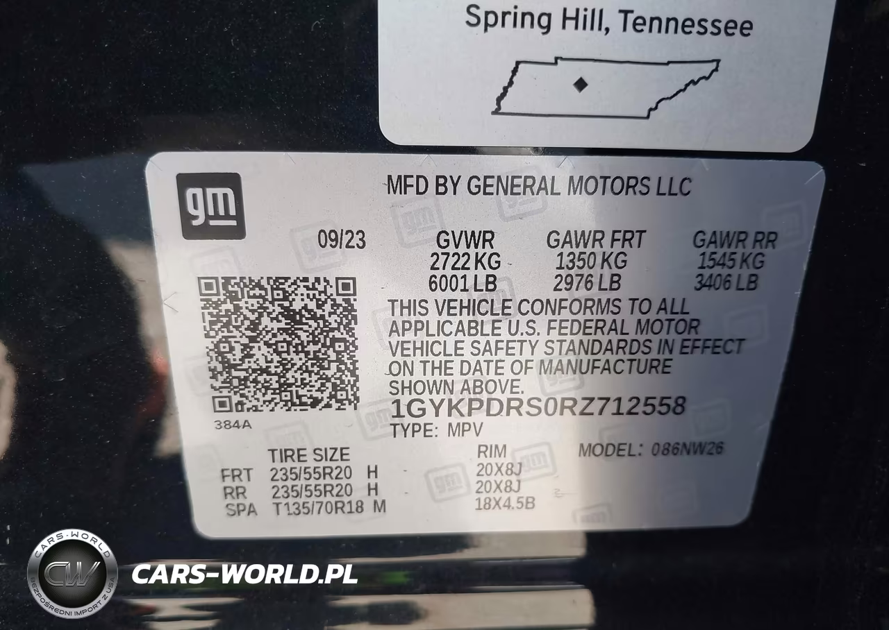2024 Cadillac Xt6 Awd Premium Luxury VIN:1GYKPDRS0RZ712558 - 9