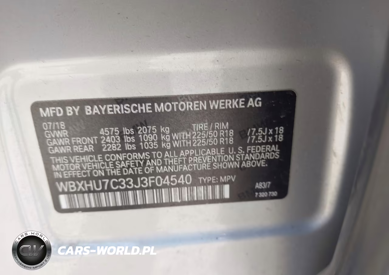 2018 BMW X1 Sdrive28I VIN:WBXHU7C33J3F04540 - 9