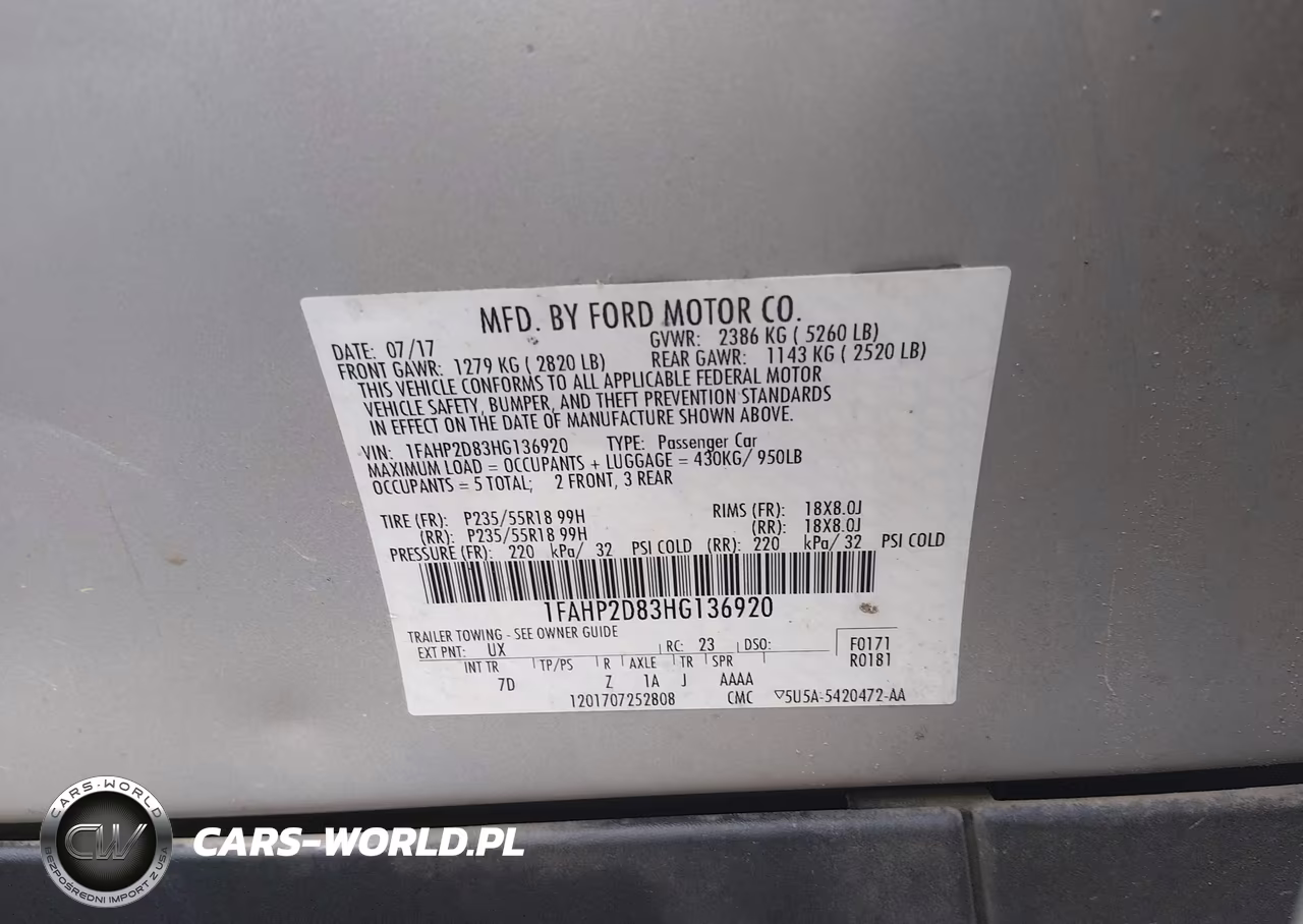 2017 Ford Taurus Se VIN:1FAHP2D83HG136920 - 9