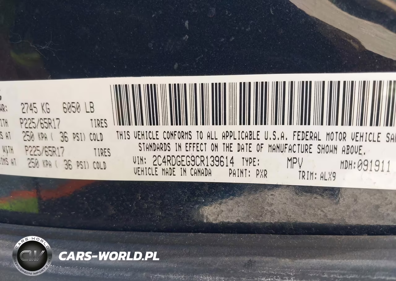 2012 Dodge Grand Caravan R-T VIN:2C4RDGEG9CR139614 - 9