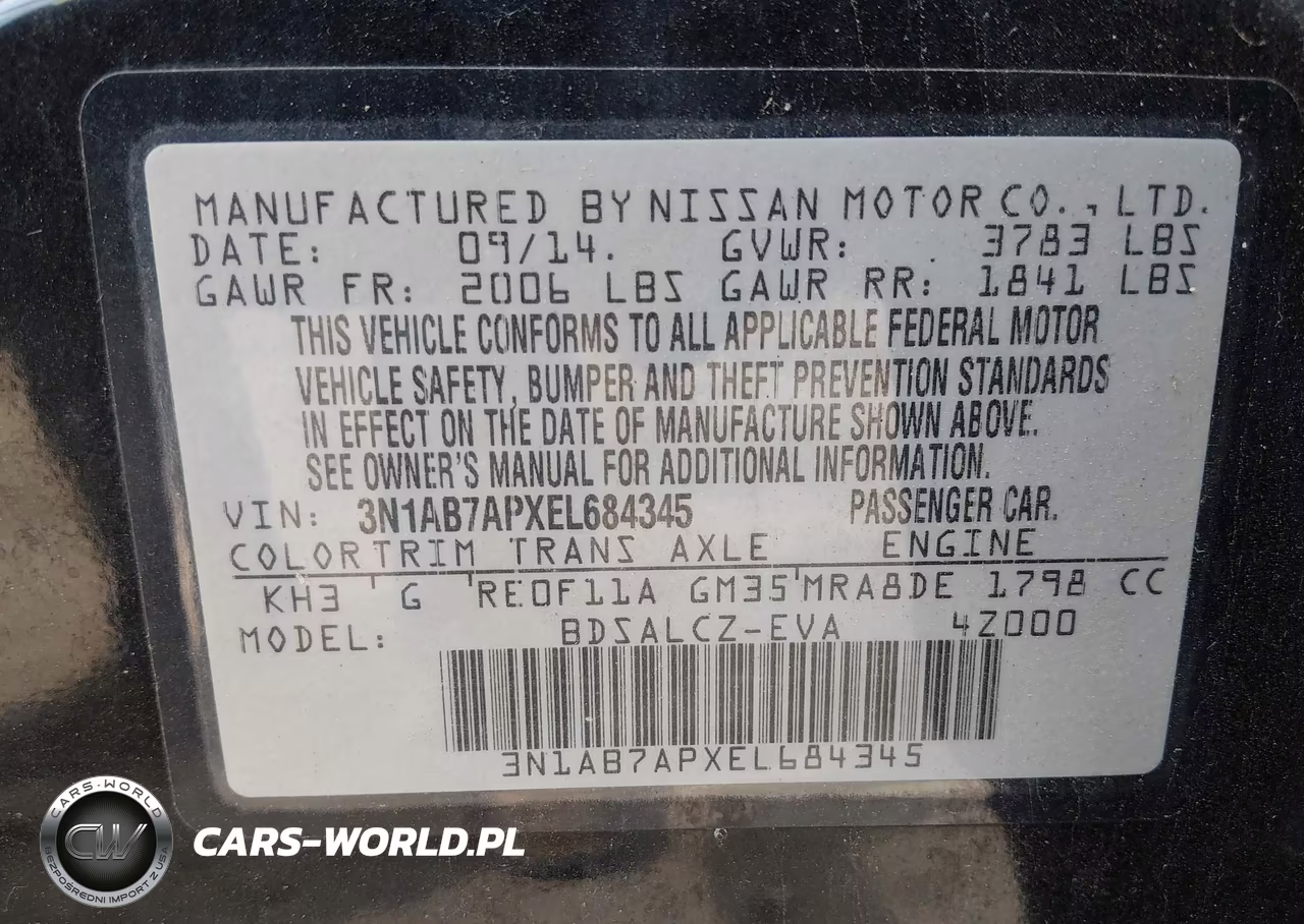 2014 Nissan Sentra S VIN:3N1AB7APXEL684345 - 9