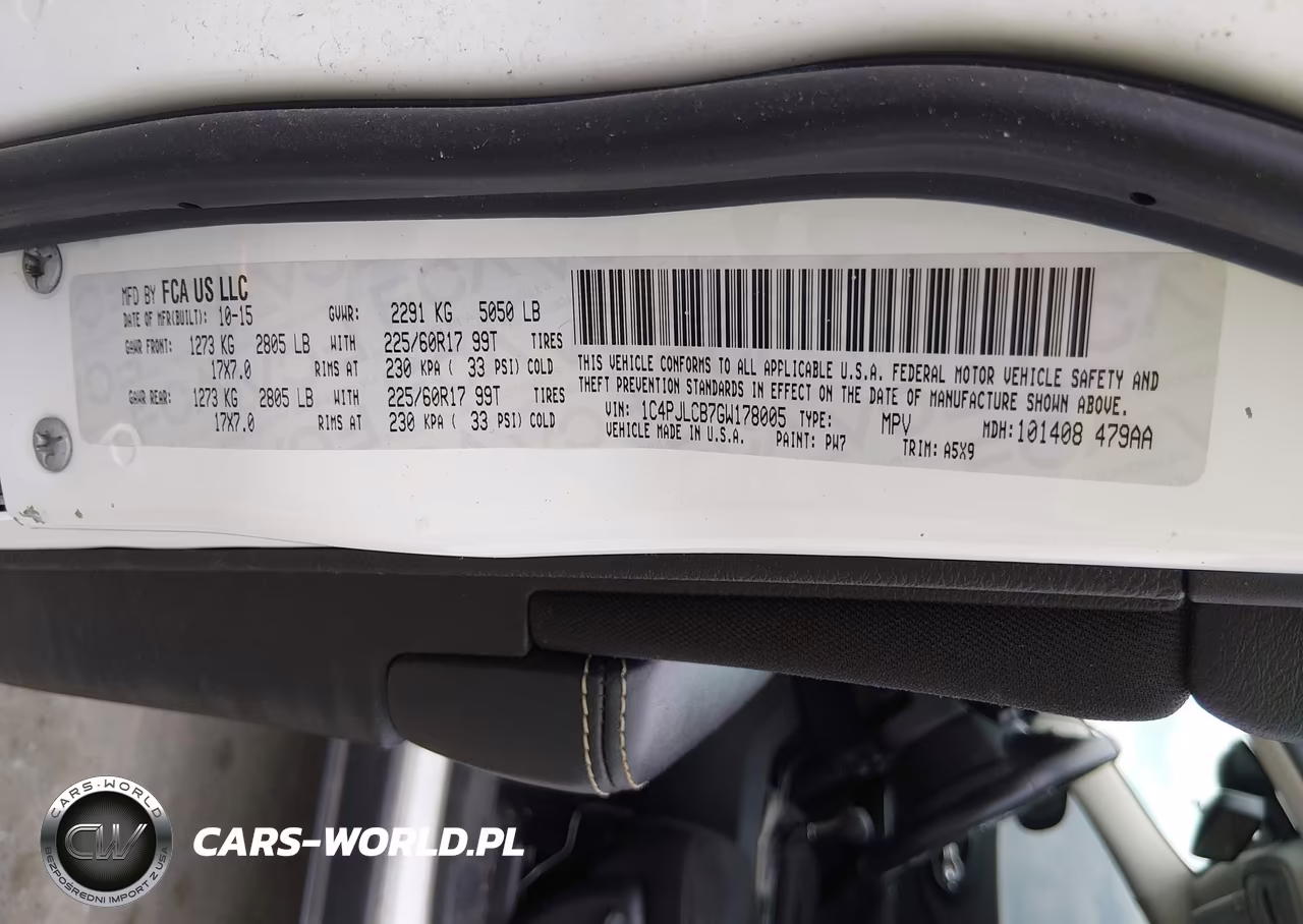 2016 Jeep Cherokee Latitude VIN:1C4PJLCB7GW178005 - 9