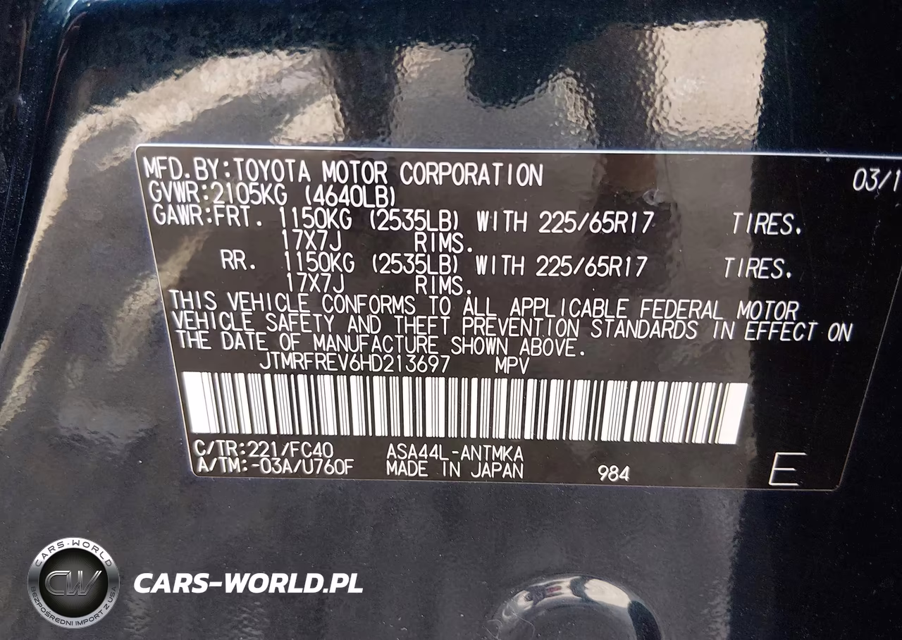 2017 Toyota Rav4 Xle VIN:JTMRFREV6HD213697 - 9