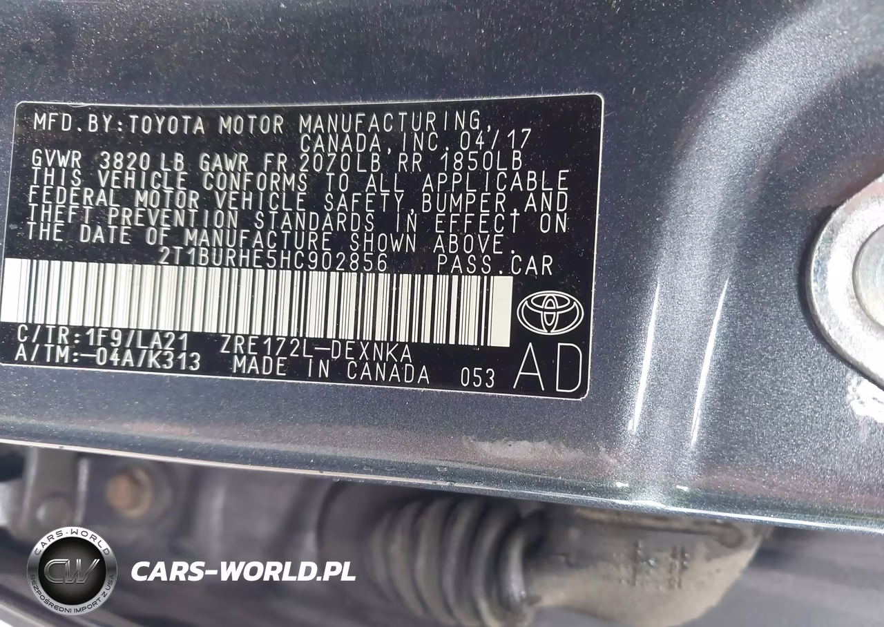 2017 Toyota Corolla Xle VIN:2T1BURHE5HC902856 - 9