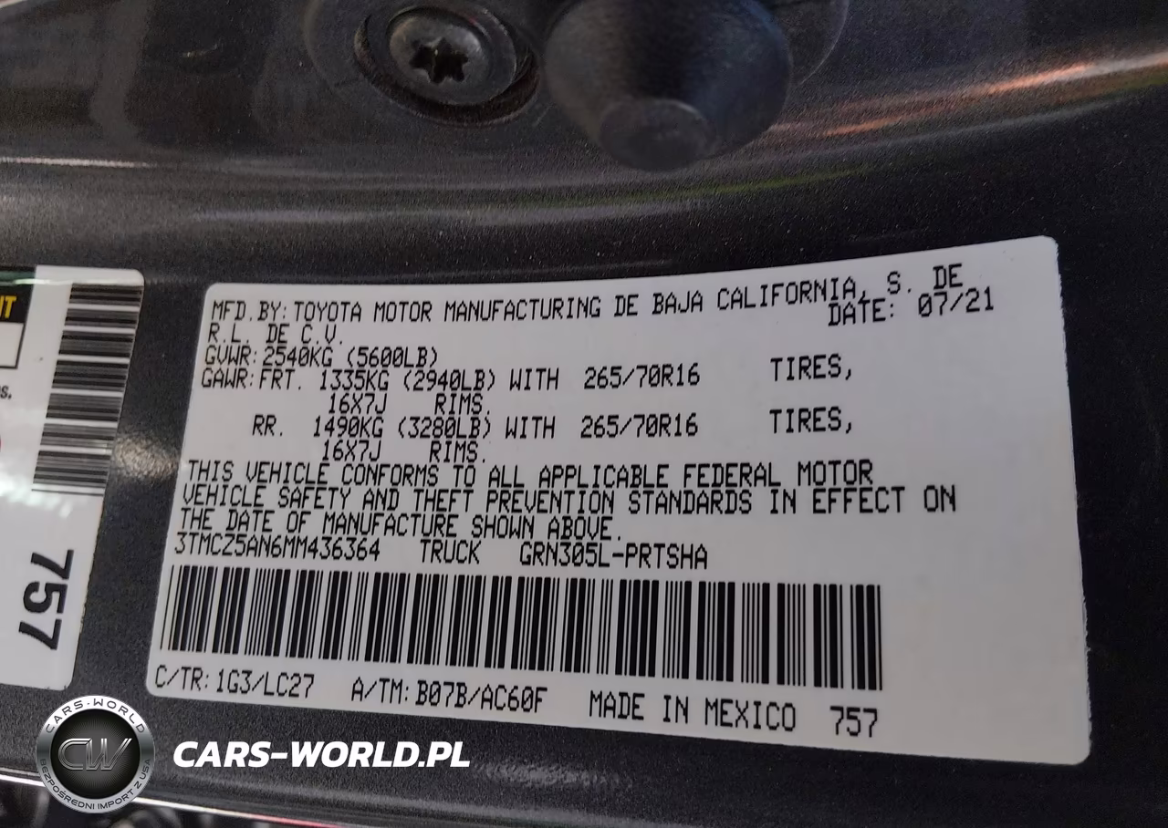 2021 Toyota Tacoma Trd Off-Road VIN:3TMCZ5AN6MM436364 - 9