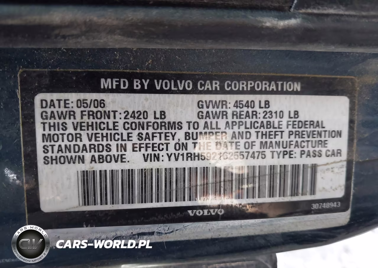2006 Volvo S60 2.5T VIN:YV1RH592162557475 - 9