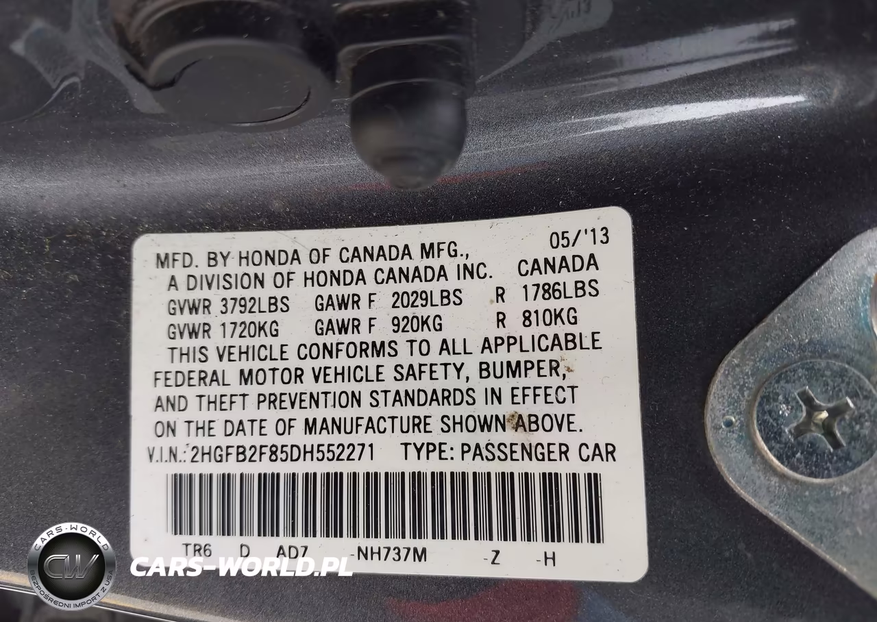 2013 Honda Civic Ex VIN:2HGFB2F85DH552271 - 9