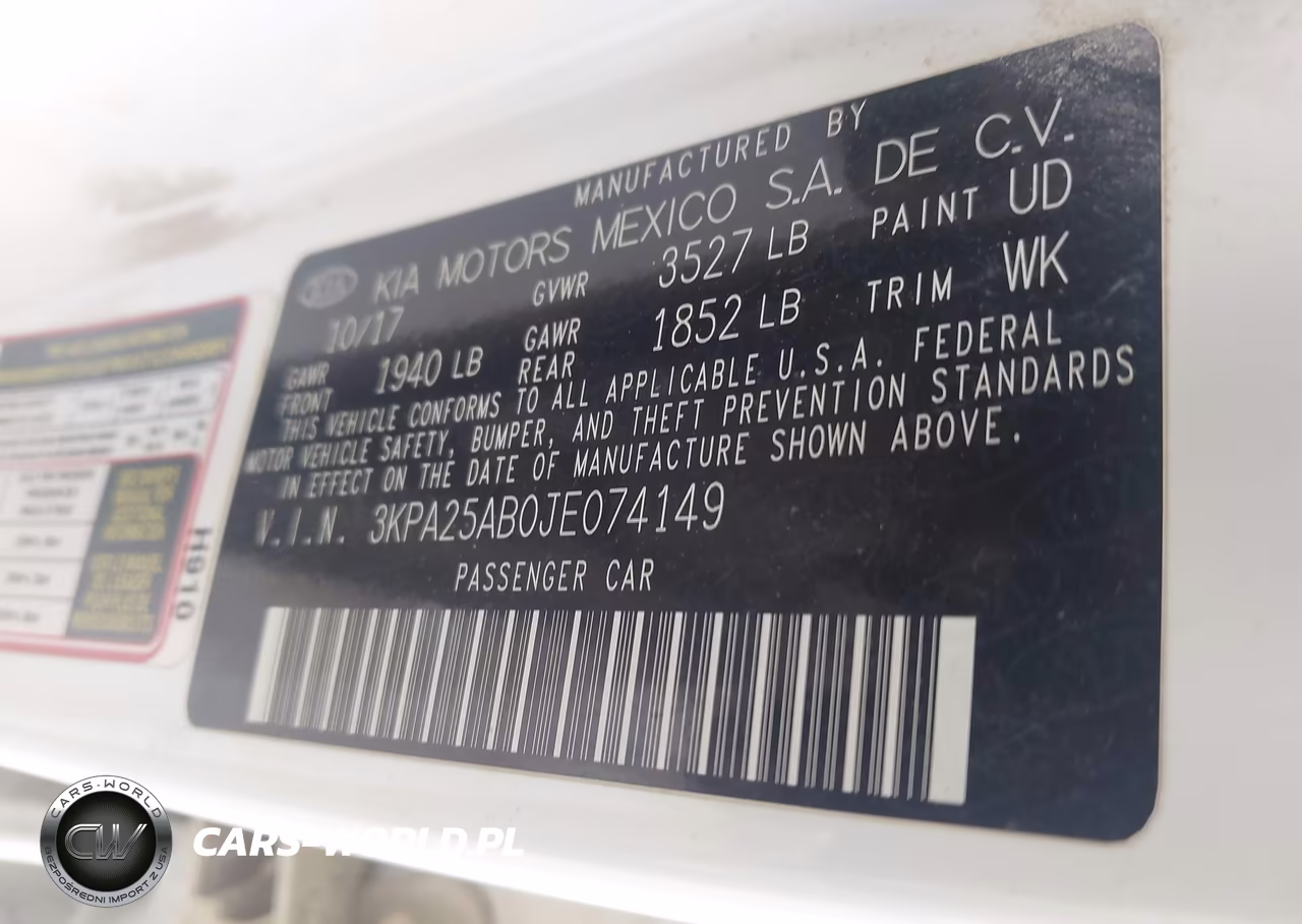 2018 Kia Rio Lx VIN:3KPA25AB0JE074149 - 9