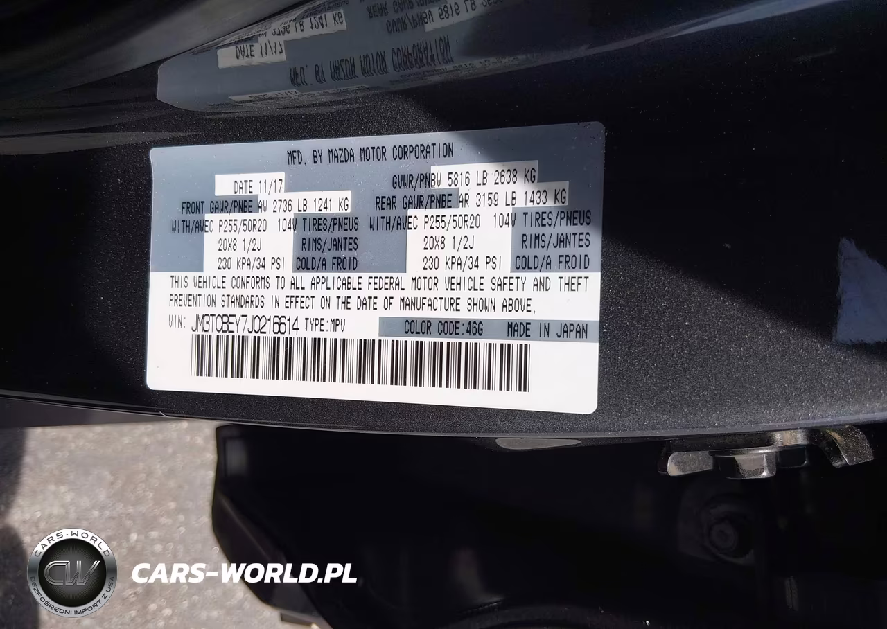 2018 Mazda Cx-9 Signature VIN:JM3TCBEY7J0216614 - 9