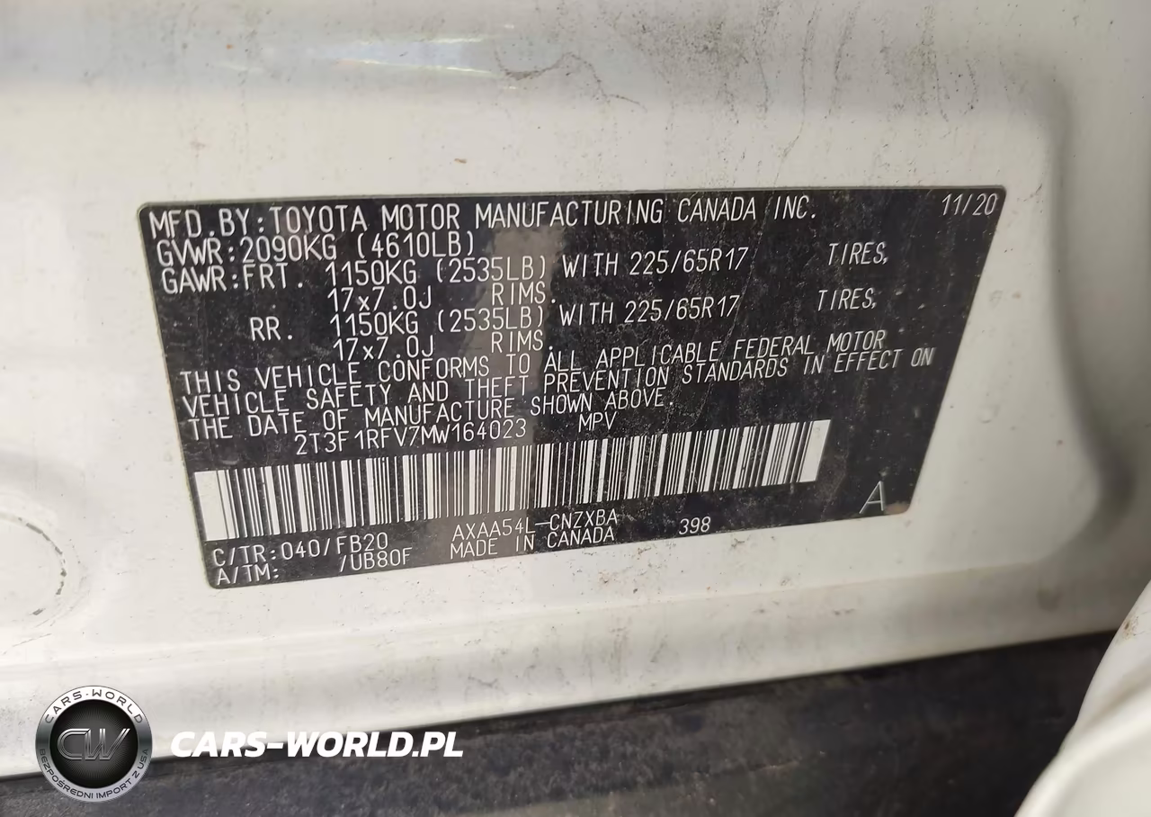 2021 Toyota Rav4 Le VIN:2T3F1RFV7MW164023 - 9