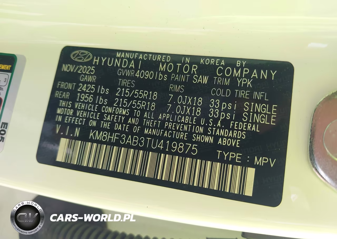 2026 Hyundai Kona Sel Sport VIN:KM8HF3AB3TU419875 - 9