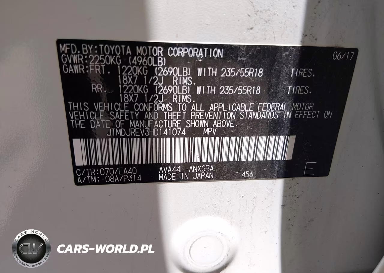 2017 Toyota Rav4 Hybrid Limited VIN:JTMDJREV3HD141074 - 9