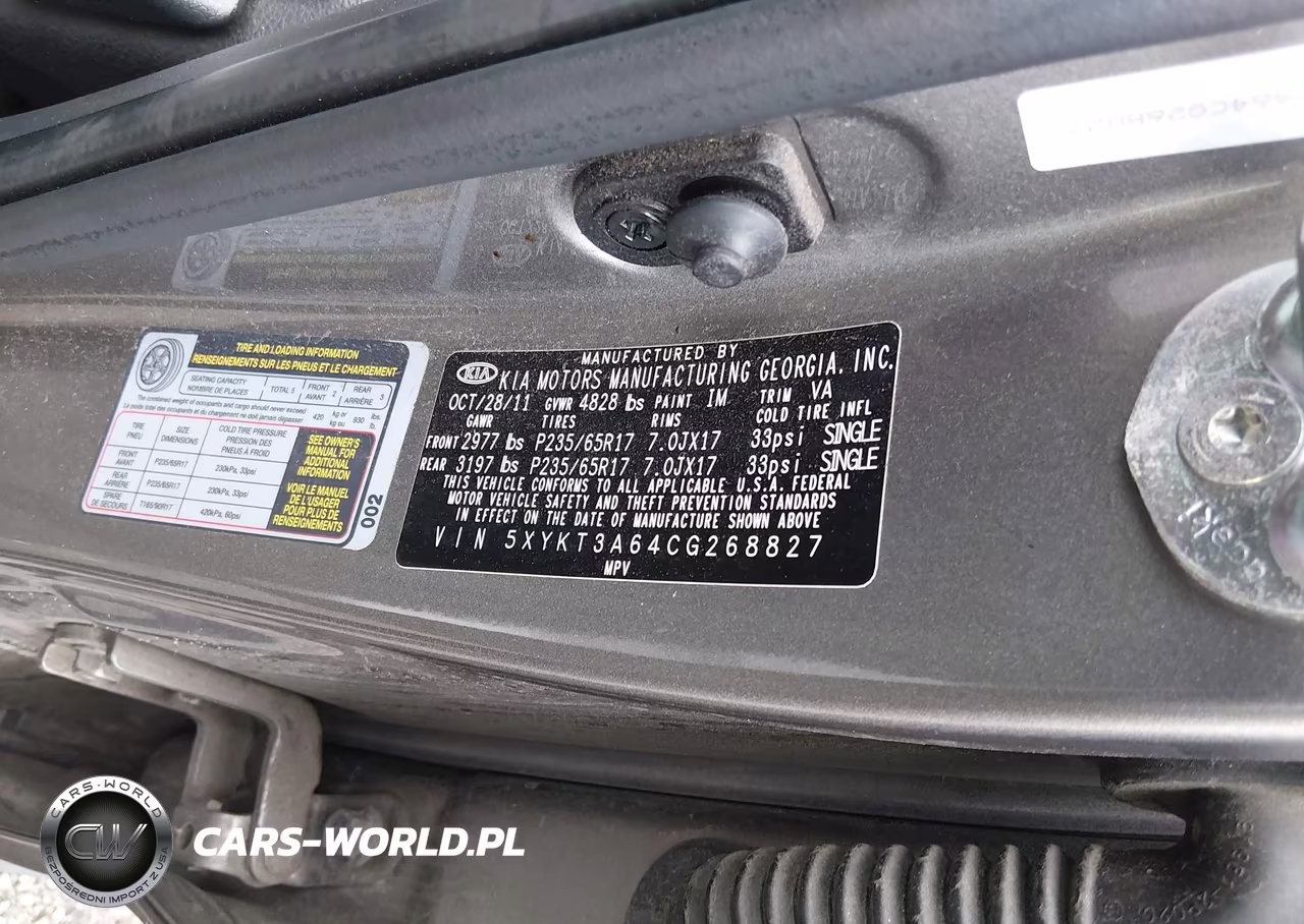 2012 Kia Sorento Lx VIN:5XYKT3A64CG268827 - 9