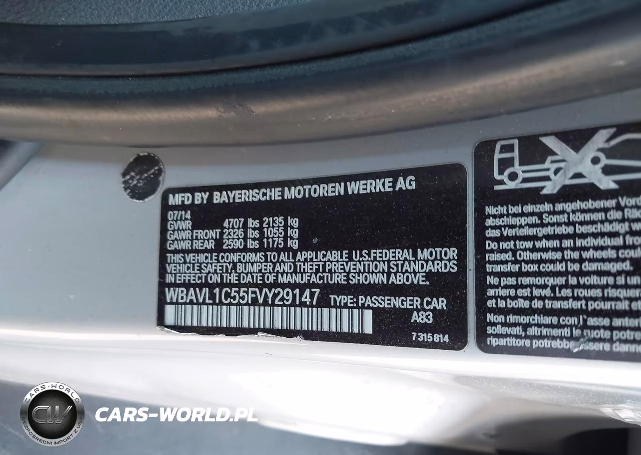 2015 BMW X1 xDrive28I VIN:WBAVL1C55FVY29147 - 9