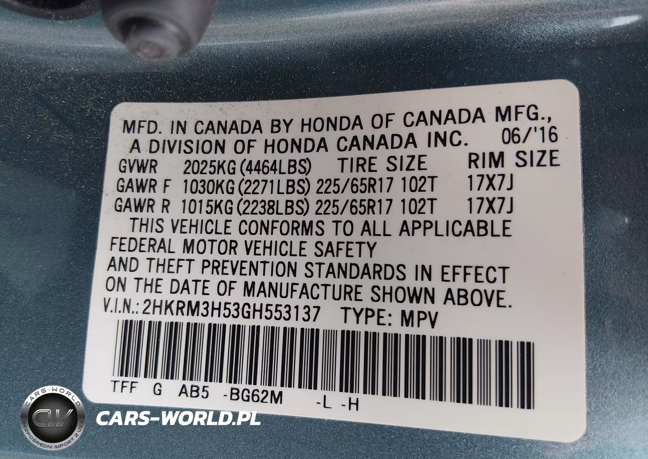 2016 Honda Cr-V Ex VIN:2HKRM3H53GH553137 - 9