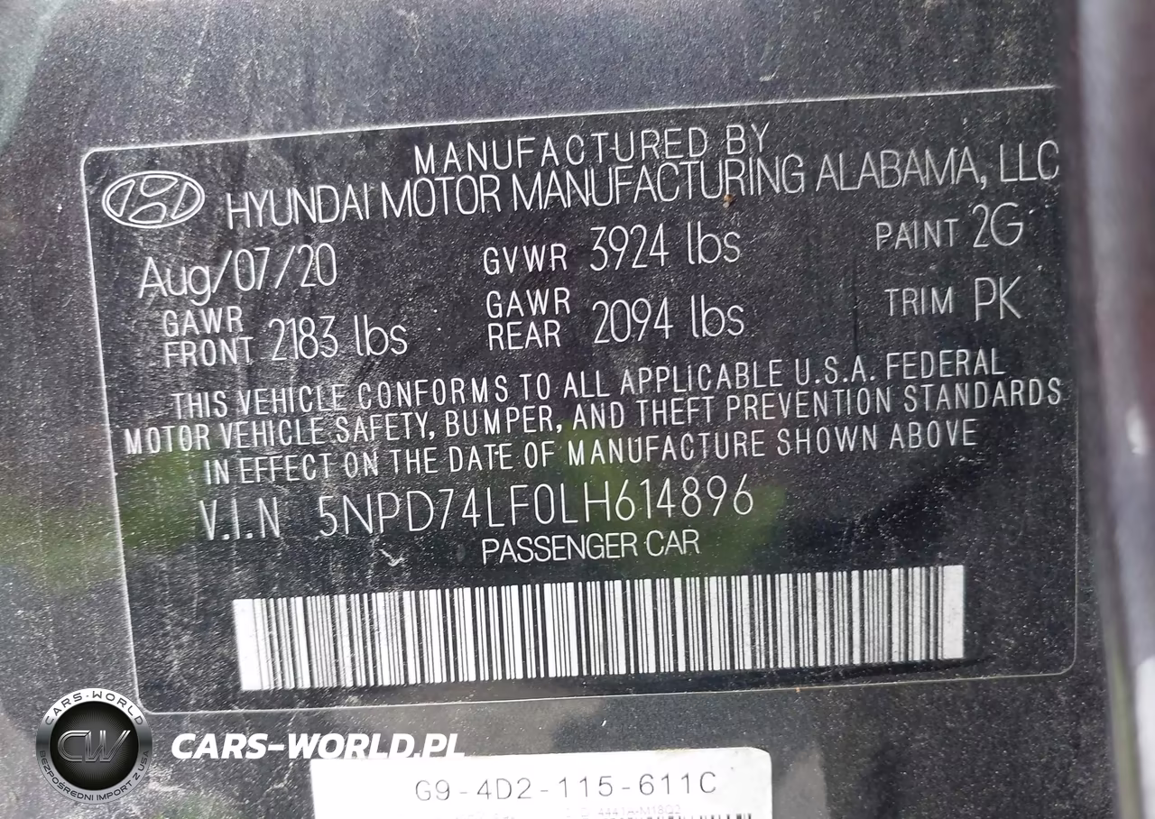 2020 Hyundai Elantra Se VIN:5NPD74LF0LH614896 - 9