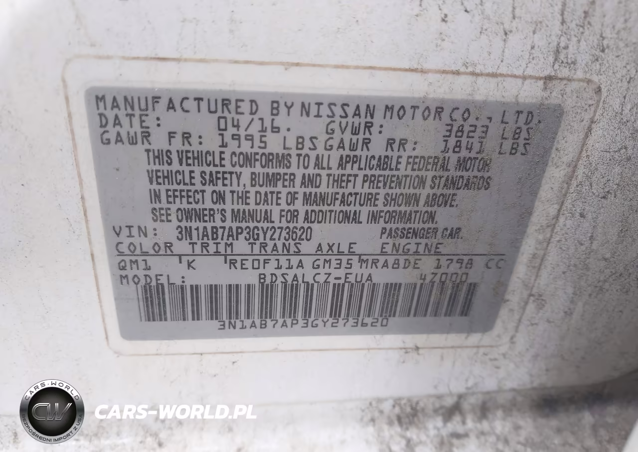 2016 Nissan Sentra Fe+ S VIN:3N1AB7AP3GY273620 - 9