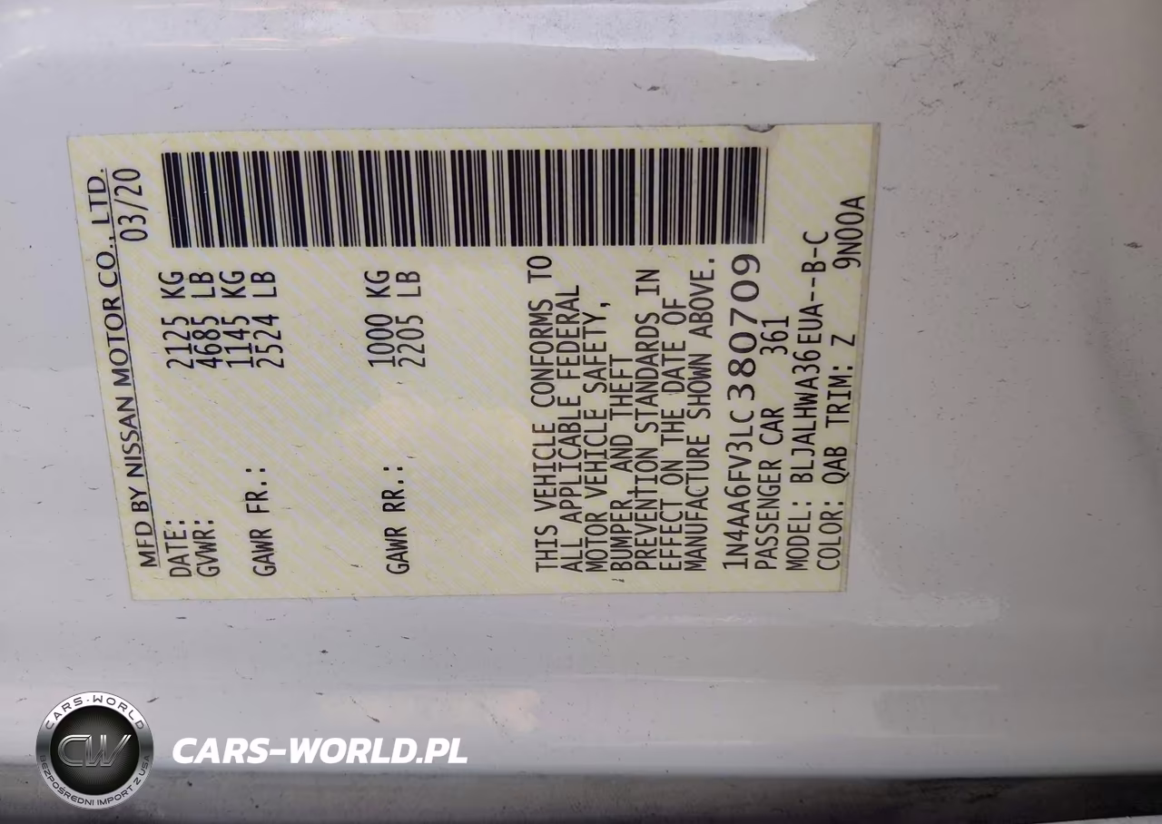 2020 Nissan Maxima Platinum Xtronic Cvt VIN:1N4AA6FV3LC380709 - 9