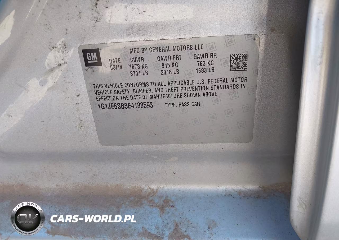 2014 Chevrolet Sonic Ltz Auto VIN:1G1JE6SB3E4188593 - 9