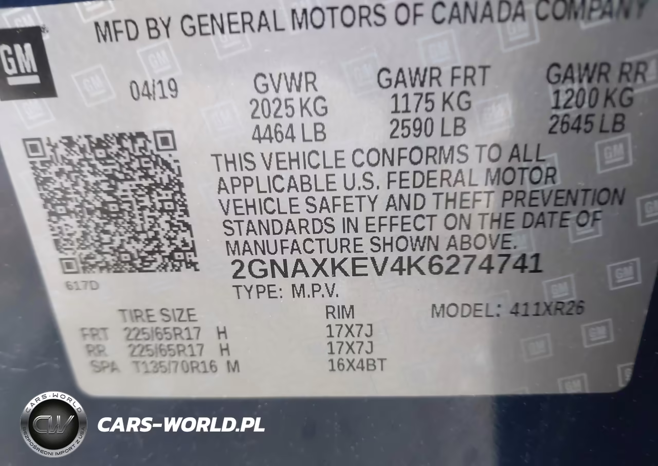 2019 Chevrolet Equinox Lt VIN:2GNAXKEV4K6274741 - 9